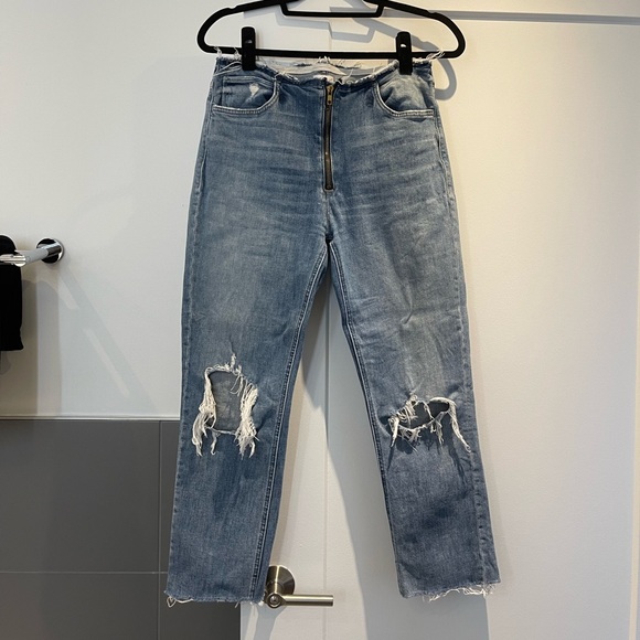 MOTHER Denim Jeans - The Dazzler XYZ Double Fray - Picture 3 of 6